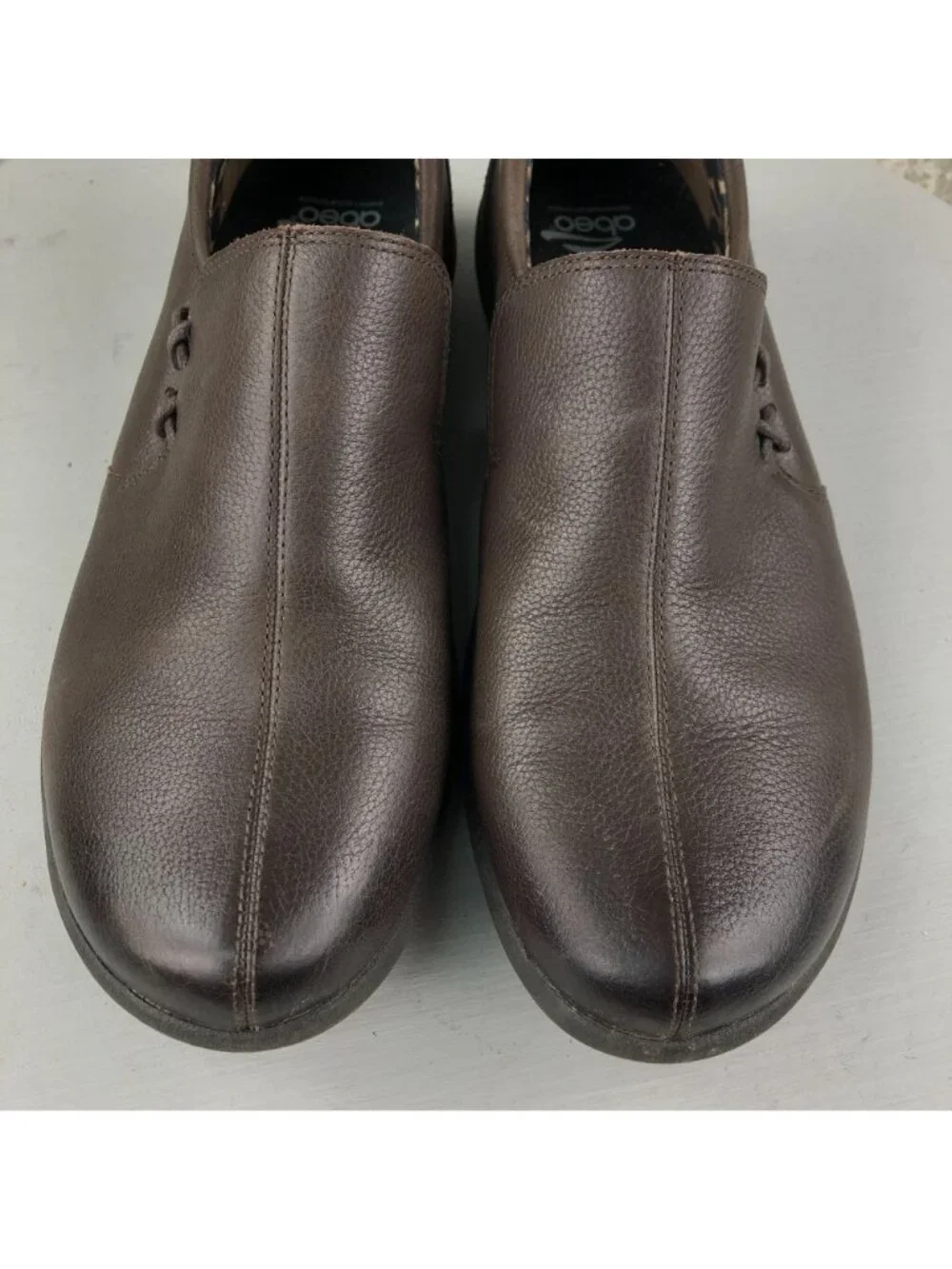 Abeo Women's Size 9 Eastbourne Brown Leather Slip On Comfort Shoes Loafers